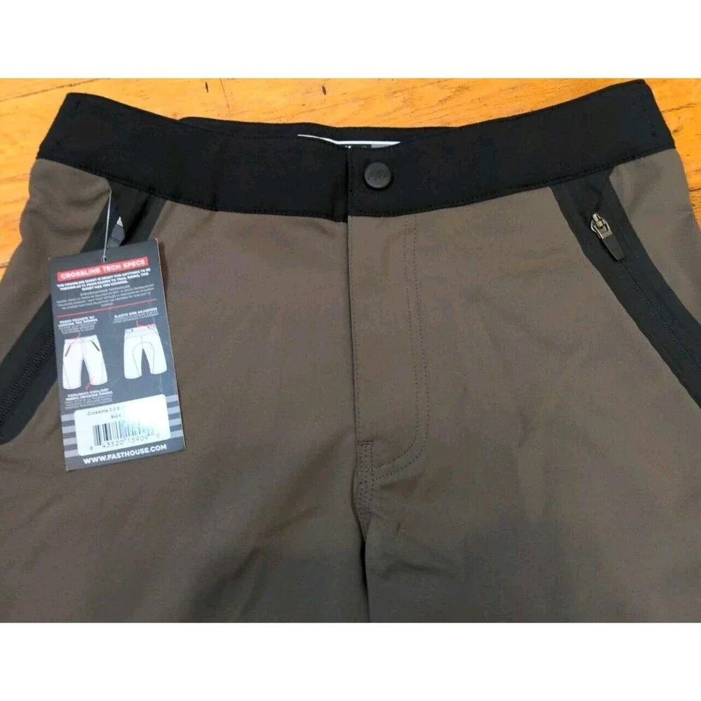 Brand New Fasthouse Men's Crossline 2 Mountain Bike Shorts Brown/Black Sz 28 NWT